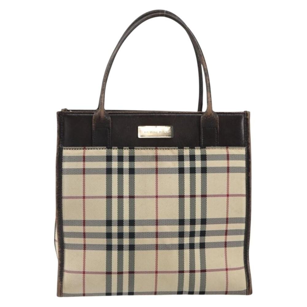 Burberry Nova Check Canvas Handbag Blue